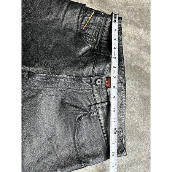 Diesel Industry | Men's Leather Black Pants sz 27 - Picture 9 of 14